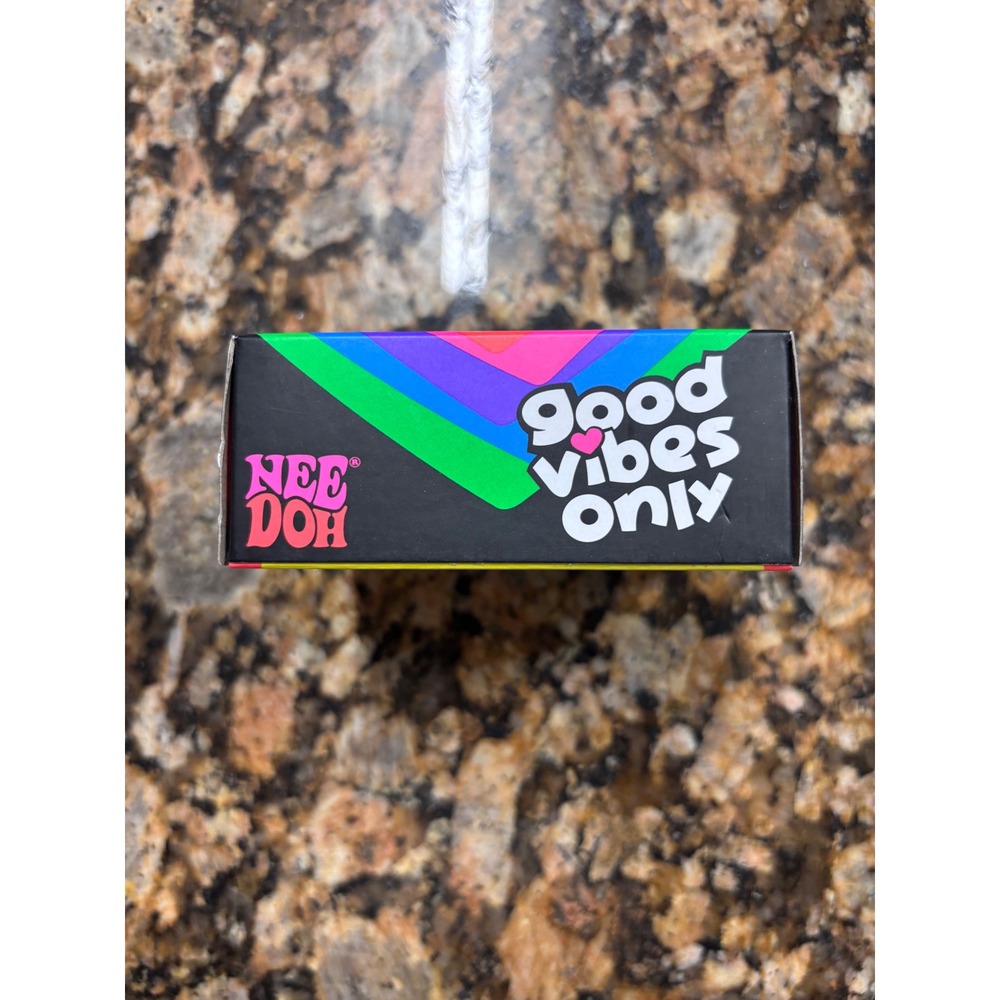 NeeDoh Good Vibes Only Glitter Heart Nee Doh BLUE New - Picture 6 of 7